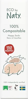 Eco by Naty Disposable Bags - Baby Nappy Sacks, 100% 50 count (Pack of 1)