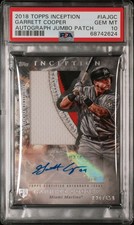 2018 TOPPS INCEPTION AUTO JUMBO PATCH #IAJGC GARRETT COOPER RC 21/150 PSA 10