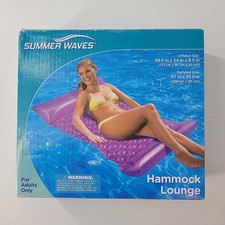 Summer Waves Relaxing Lounge Pool Float Water Chair Adult size 5ft Inflatabable