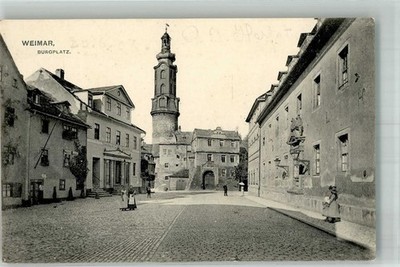 38196147 - 5300 Weimar Burgplatz mit Turm vom Stadtschloss Verlag Zedler &
