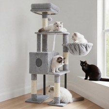Heybly Cat Tree, 49.2 Inches Cat Tower for Indoor Cats, Spacious Cat House Co...