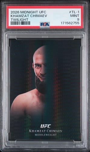 2026 TOPPS MIDNIGHT UFC TWILIGHT #TL-1 KHAMZAT CHIMAEV PSA 9