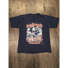 Vintage Cleveland Indians Shirt Mens L/XL Navy MLB Baseball 1999 5 Time Champs