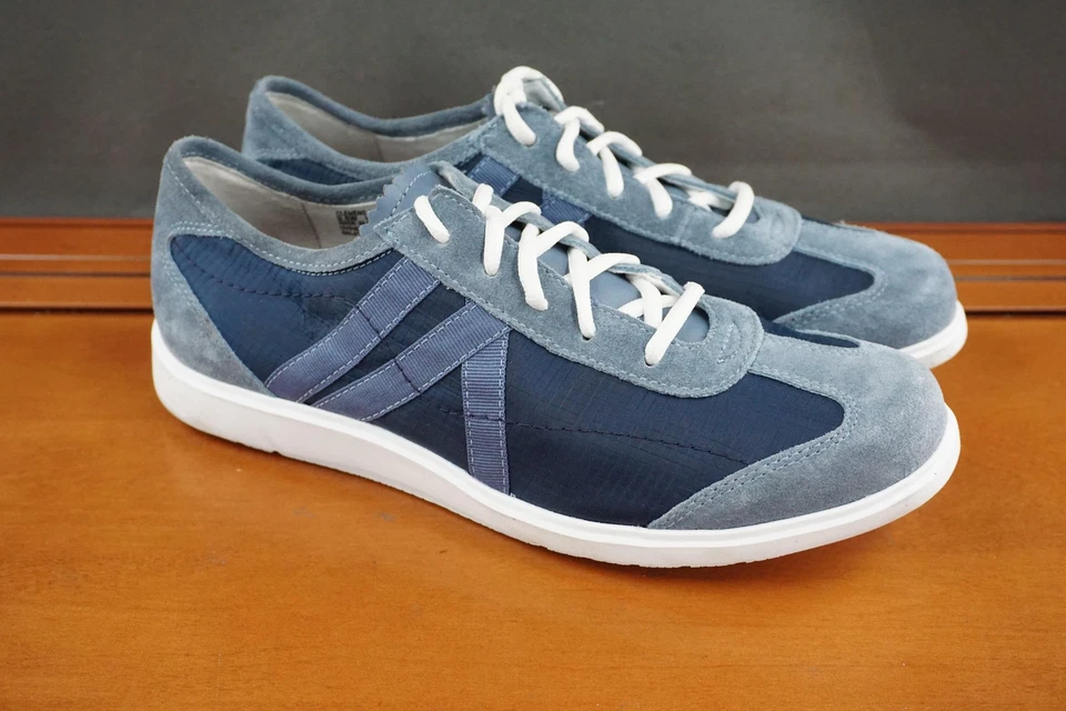 Munro Clemens Shoes Womens Size 9.5W Blue Gray Suede Lace Up Comfort Casual - Image 3 of 4