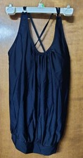 Black Activewear Tank Top Built-in-Bra Size Medium Adjustable