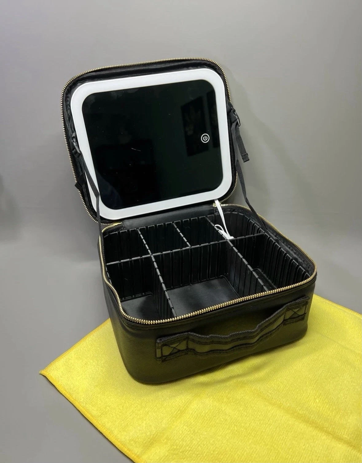 Cosmetic Organizer Case Makeup Bag With Mirror Waterproof Tavel Box Case 26x23cm