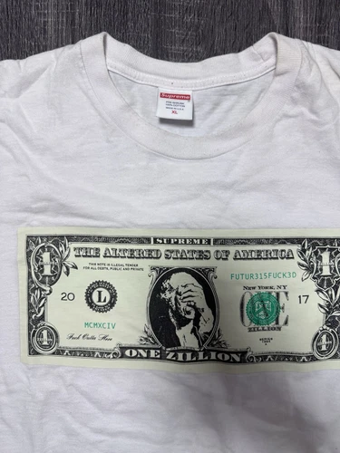 Supreme Zillion Dollar Bill Tee Hundred Money T Shirt FW17 Homme XL