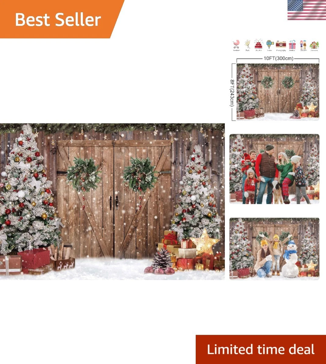 Kerst Achtergronden Vinyl 5x3FT Open haard Achtergrond Fotografie Studio kopen vanaf een prijs