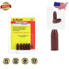 A-Zoom 32 Auto Pistol Snap Caps 5pk - Pro Grade Aluminum - Safe Dry Fire Trai...