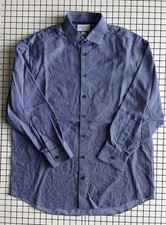 Charles Tyrwhitt Men's Dress Shirt 16.5/33 Blue/White Non Iron Classic Fit