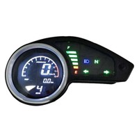 Universal Digital Motorrad KilometerzäHler LCD Meter Tachometer Drehzahlmes3510
