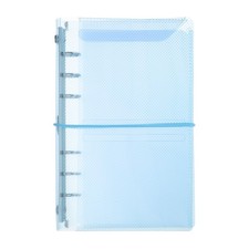 Clear A6 Binder Binder Cover, A6 Notebook Cover, Blue 1Pcs
