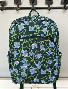 Vera Bradley Essential Large Backpack Ultralight Charlotte Stems Floral Green Charlotte Stems – Vera Bradley Outlet Store main image 4