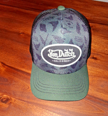 Von Dutch Basecap grün-schwarz, hinten verstellbar -unisex-