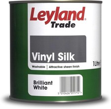 Leyland Trade Vinyl Silk Emulsion Paint - Brilliant White 1L