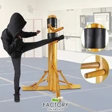 Wing Chun Dummy Wooden Martial Training Target Stand Kung Fu Practice Ip Man Pad