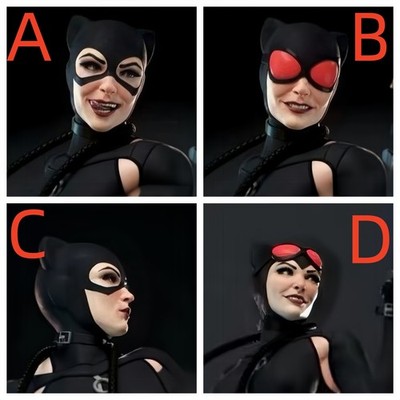 1/6 1/12 1/18 scale Catwoman Selina Kyle Head Sculpt Carved Model Toys
