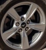 2021 Mustang Oe Wheel 17x7-12 5 Spoke Sparkle Silver Ford