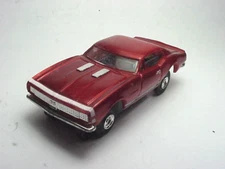 1967 CAMARO CANDY RED W/WHITE STRIPE HO SLOT CAR  BODY. NEW. NEVER MOUNTED