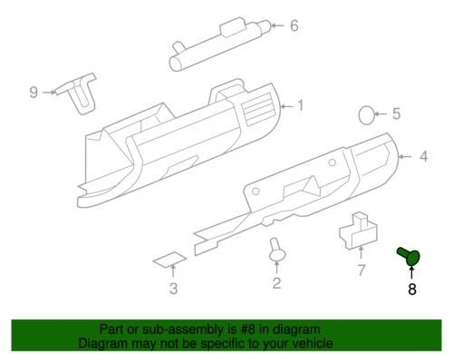 OEM NEW 2006-2017 GM Buick Cadillac Glove Box Compartment Lock Cylinder 22819134 - Image 2 of 2