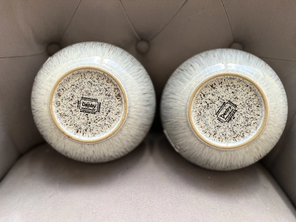 Denby Speckle Halo Grey 2 Piece Rice Soup Bowl Set Brand New - Image 4 of 4