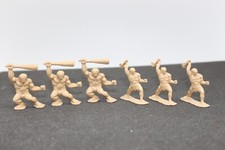 Vintage CAVEMEN LOT of 6 for Prehistoric Dinosaur Playsets Tan Caveman Club