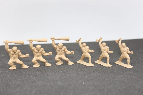 Vintage CAVEMEN LOT of 6 for Prehistoric Dinosaur Playsets Tan Caveman Club