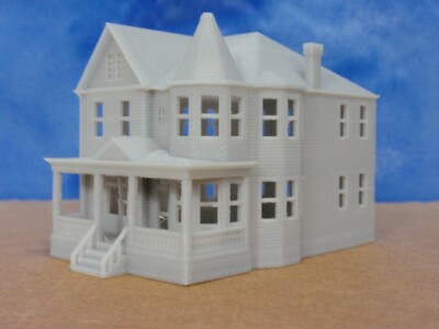N Scale Victorian House Gray - Custom Nickdo3D Home #1 