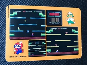 Mario Bros Famicom History Book Sealdass Sticker Japanese NINTENDO Very Rare
