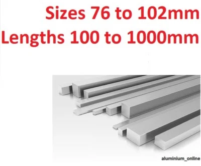 ALUMINIUM FLAT BAR STRIP 76mm 89mm 102mm select size & length on listing