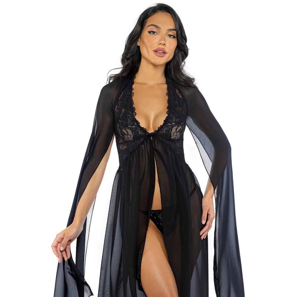 maxi dress thong Sheer Mesh Lingerie Maxi Dress With Underwire Cups And Thong