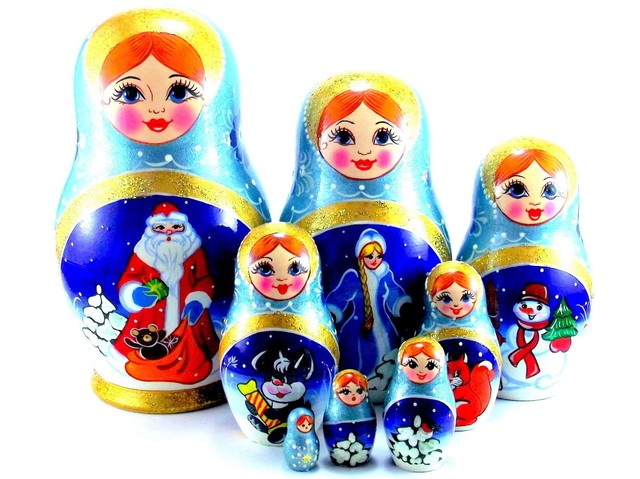 christmas stacking dolls
