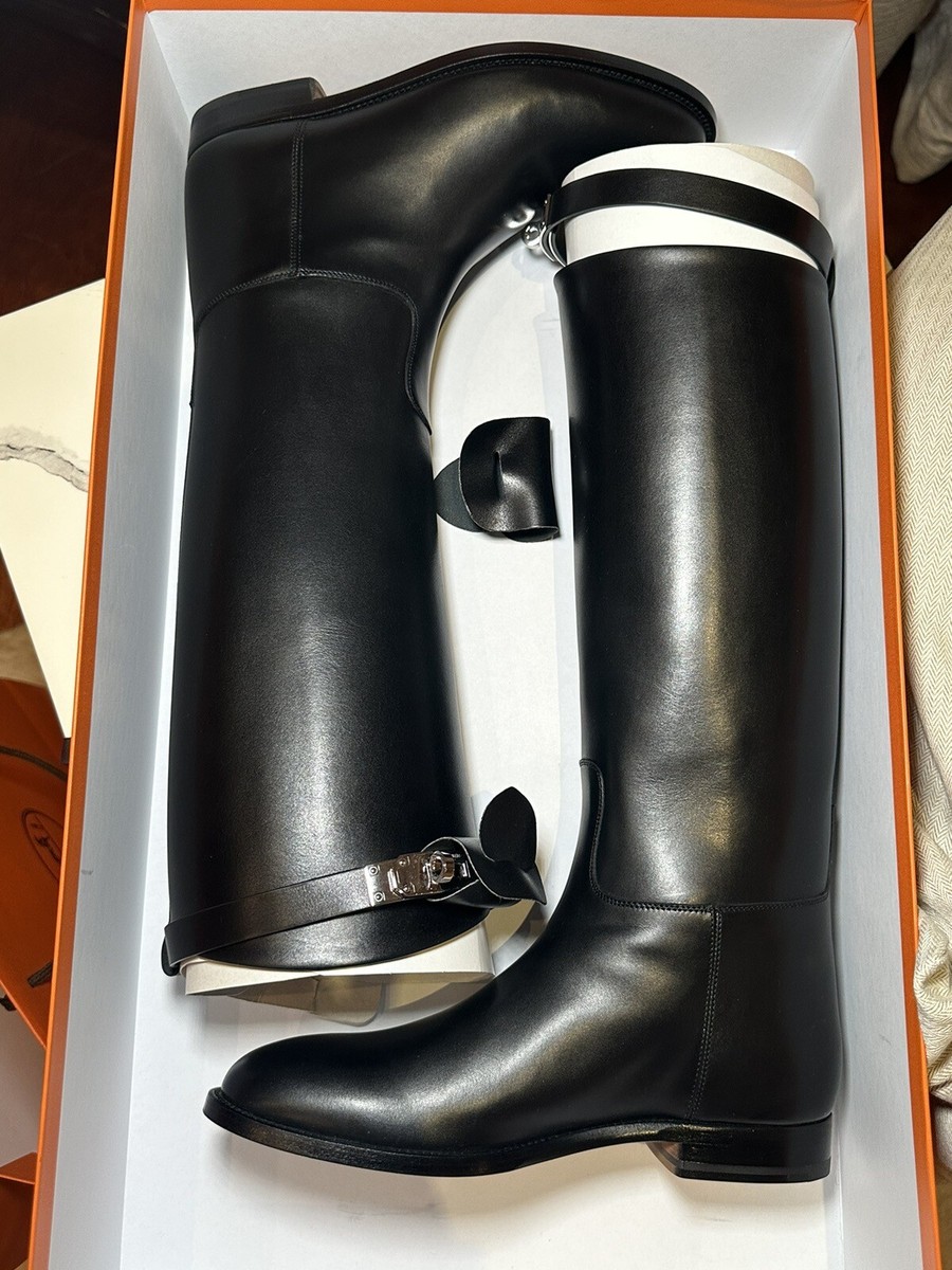 Hermes Jumping Boots Black Size 37.5 BRAND NEW 100