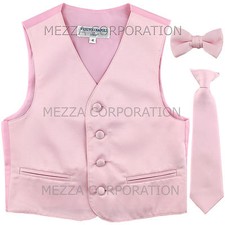 New Kids boys formal tuxedo vest necktie  bowtie Pink US sizes 2-14 wedding