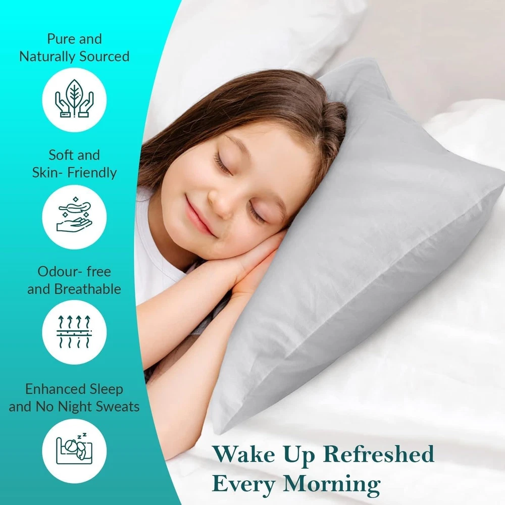 Travel Pillow Case 12X16 Size Set of 2 Piece Toddler Pillowcase 600 Thread Count