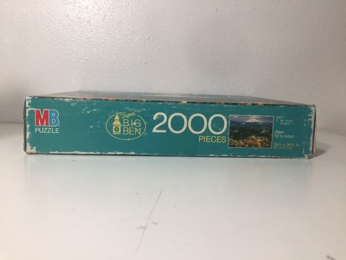 1985 Milton Bradley 2000pc Puzzle Super Big Ben Mt. Hood Oregon VTG - Picture 2 of 7