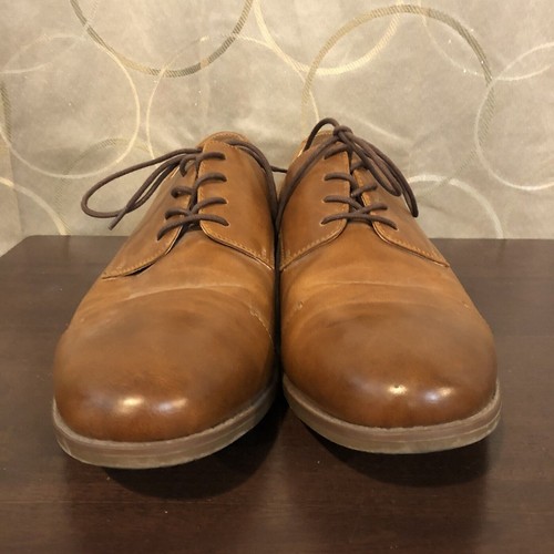 Sonoma Herren 12 Mittel Braun Leder Kappe Zehe Brendan Oxford Elegant Schuhe Schnürschuhe - Bild 2 von 11