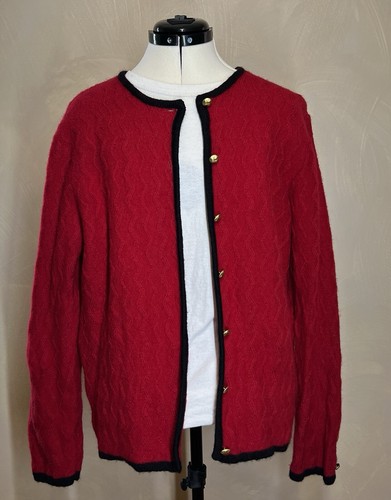 Karen Scott VTG Women's 100% Wool long sleeve Button Up Cardigan/sweater|SZ:XL - Picture 8 of 24