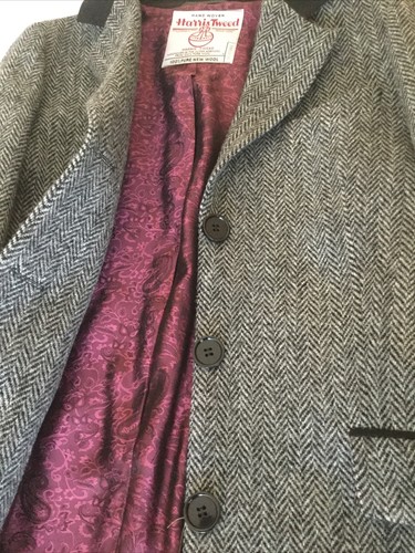 Harris Tweed Ladies 3/4 Coat Charcoal 