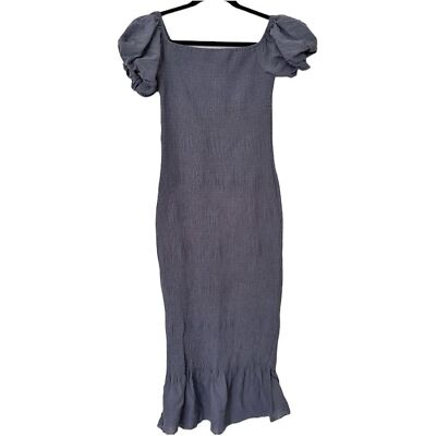 black button dress midi Black Warm Cotton Flannel Button-Down A-Line Midi Dress 46