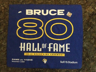 Los Angeles Rams Isaac Bruce Rally Towel SoFi Stadium 11/7/21.