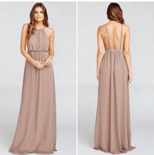 Show Me Your Mumu Amanda Halter Maxi Dress Medium