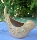 Vintage Hull USA Bird Flower Planter F473 Gold Orange Speckled