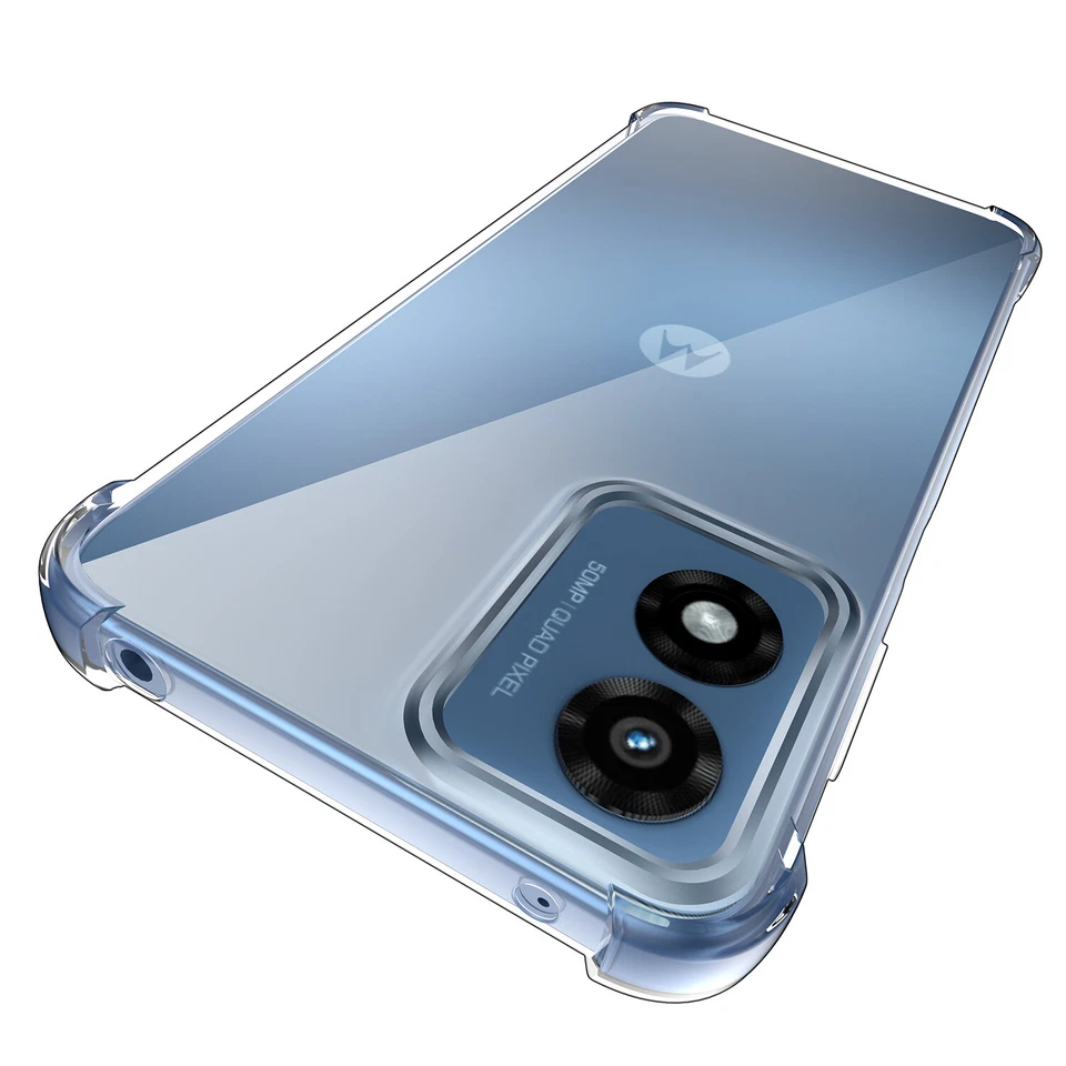 Funda/Protector de Pantalla TPU Transparente Antigolpes para Motorola Moto G Play 2024 Foto 3 de 4