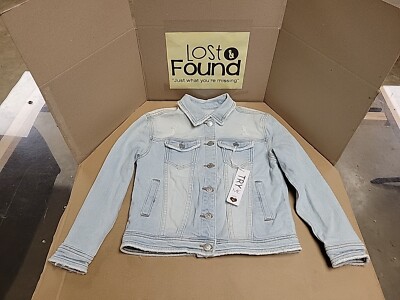Celebrity Pink Girls Jr s Cropped Denim Jacket Distressed Medium Light Wash