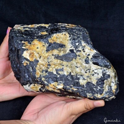 High Quality 4.8 Kilo Natural Black Tourmaline Big Size Gemstone Rough Specimen