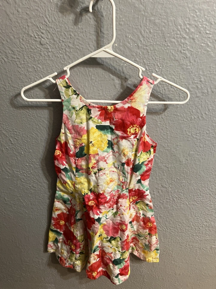 Vestido Polo Ralph Lauren Niñas Talla 8 Estampado Floral Foto 2 de 4