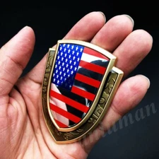 3D Metal USA American Flag Car Trunk Window Side Emblem Badge Decals Sticker