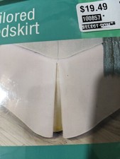 Fresh Ideas Twin Size Tan 14 Inch Drop Length Tailored Bedskirt NEW