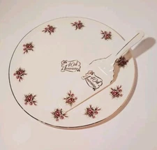 Vintage H. Aynsley & Co Staffordshire 40th Anniversary Cake Plate And Server